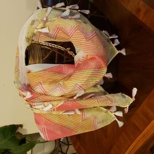 L.I.B. New York, square, hand crafted scarf